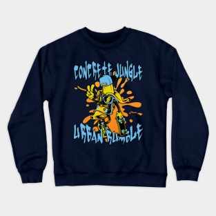 Concrete Jungle, Urban Rumble: Shredding the City with Style Crewneck Sweatshirt